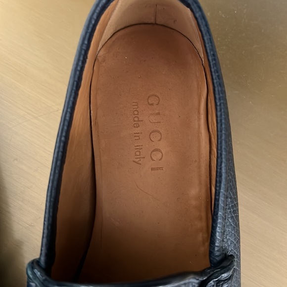 Navy Gucci Loafer with Silver Hardware Size 6.5 main image 4